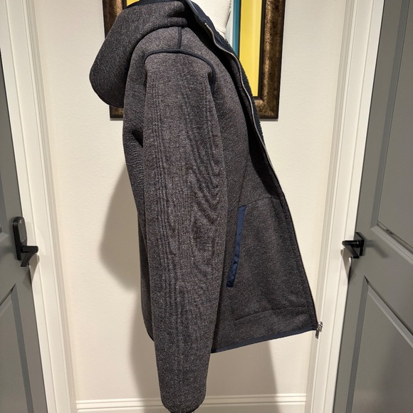 Theory Mens Reversible Coat Blue Grey Size Large - Picture 6 of 7